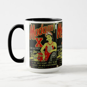 VINTAG KAFFEE MUGS - MADAM X PSYCHIC RETRO ART TASSE