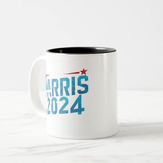 Vintag Kamala Harris 2024 Zweifarbige Tasse (Vorderseite Links)
