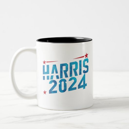 Vintag Kamala Harris 2024 Zweifarbige Tasse (Links)