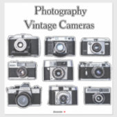 Vintag-Kameras-Set Aufkleber (Blatt)