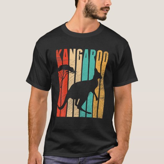 Vintag Kangaroo Australian Aussie Kangaroo T-Shirt (Vorderseite)
