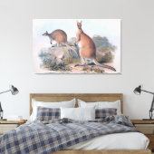 Vintag Kangaroos Leinwanddruck (Insitu (Schlafzimmer))