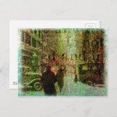 Vintag Kansas City Grunge Collage Postkarte (Vorne/Hinten)