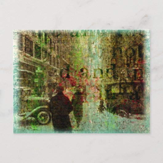 Vintag Kansas City Grunge Collage Postkarte (Vorderseite)