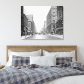 Vintag Kansas City Walnut Street Leinwanddruck (Insitu (Schlafzimmer))