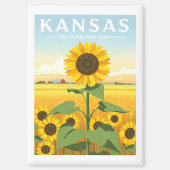Vintag Kansas Magnet (Vorderseite)