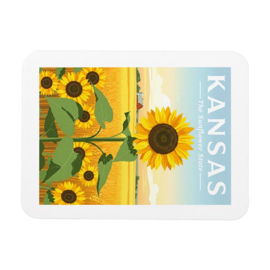 Vintag Kansas Magnet (Horizontal)
