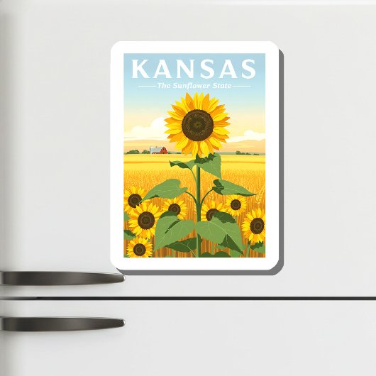 Vintag Kansas Magnet