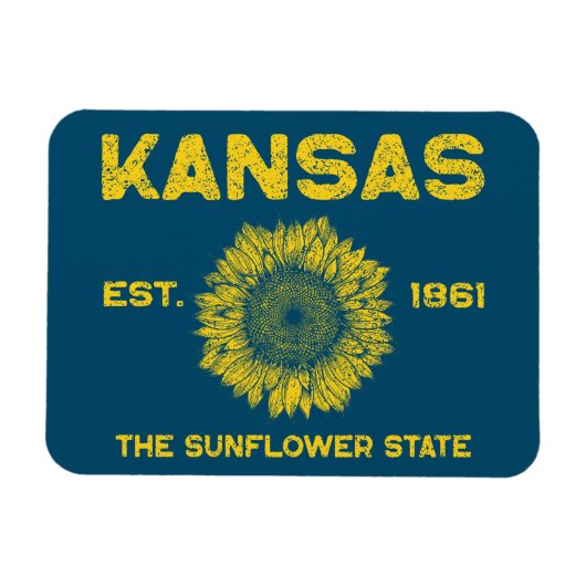 Vintag Kansas Magnet (Horizontal)