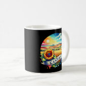 Vintag Kansas Map s - Retro us Staat Kaffeetasse (VorderseiteRechts)