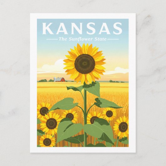 Vintag Kansas Postkarte (Vorderseite)