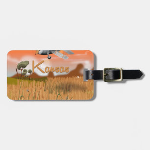 Vintag Kansas Wheat field Travel Poster Gepäckanhänger