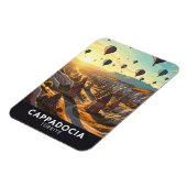 Vintag Kappadokien Türkei Heißluftballons Reisen Magnet (Linke Seite)