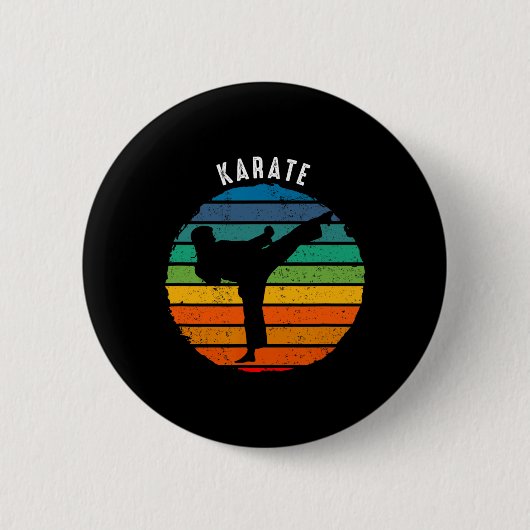 Vintag Karate Clothing - Sunset Karate Button (Vorderseite)