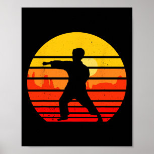 Vintag Karate Kids Martial Arts Fighter Retro Kar Poster