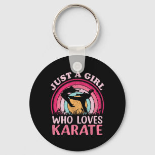 Vintag Karate Martial Arts Nur ein Mädchen, das Li Schlüsselanhänger