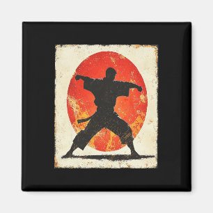 Vintag Karate Not Silhouette Japanischer Mart Magnet