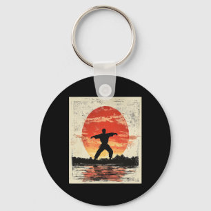 Vintag Karate Not Silhouette Japanischer Mart Schlüsselanhänger