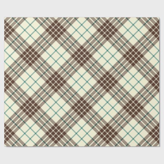 Vintag Kariert Geschenkpapier (Flach)