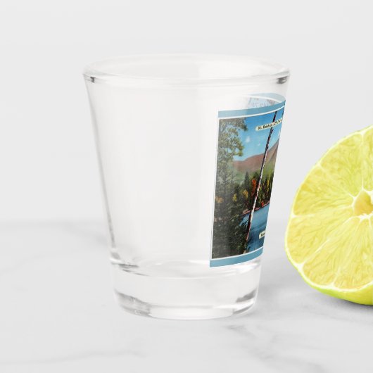 Vintag Katahdin Postcard Schnapsglas (Links)