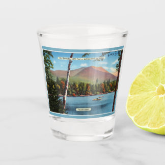 Vintag Katahdin Postcard Schnapsglas