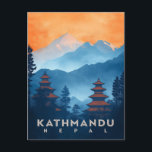 Vintag Kathmandu Temple Nepal Postkarte<br><div class="desc">Tauchen Sie ein in die spirituelle Schönheit Kathmandus mit dieser Vintagen Postkarte. Dieses klassische nepalesische Souvenir ist perfekt für Sammler und Reisende geeignet und besticht durch seine ruhige und majestätische Atmosphäre. Das landschaftliche Retro-Design erinnert an die reiche Kultur und Geschichte der nepalesischen Hauptstadt. Als ideales Geschenk oder Sake bringt diese...</div>