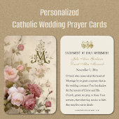 Vintag-katholische Gastgeschenk Hochzeit Gebetskar