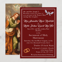 Vintag-katholische Hochzeitseinladung Einladung