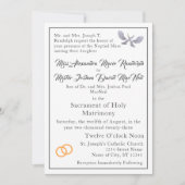 Vintag-katholische Hochzeitseinladung Einladung (Vorderseite)