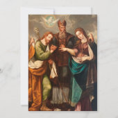 Vintag-katholische Hochzeitseinladung Einladung (Rückseite)