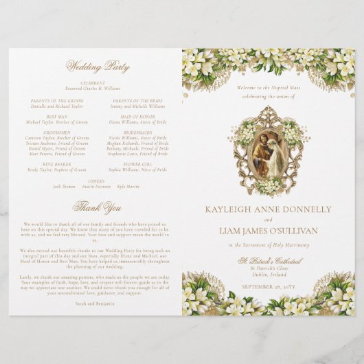 Vintag-katholische Hochzeitsfeierlichkeiten (Vorderseite)