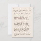 Vintag-katholische Personalisierte Hochzeitskarte Dankeskarte (Rückseite)