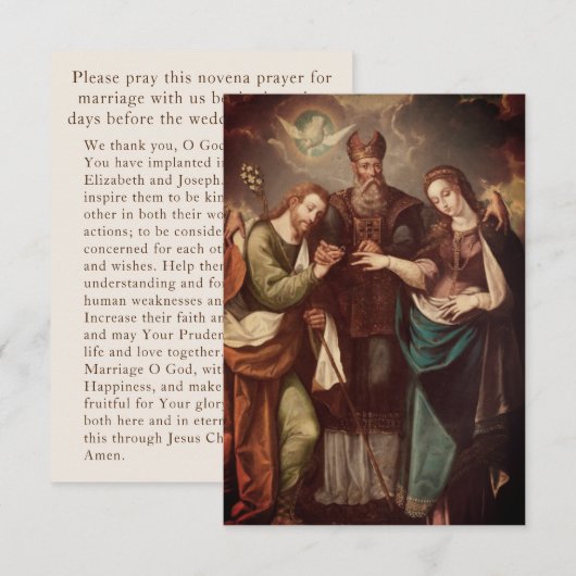 Vintag-katholische Personalisierte Hochzeitskarte Dankeskarte (Vorne/Hinten)