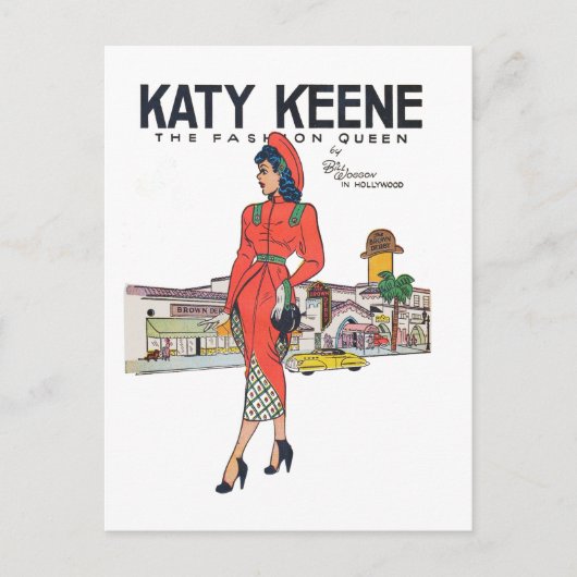 Vintag Katy Keene Hollywood Fashion Postcard Postkarte (Vorderseite)