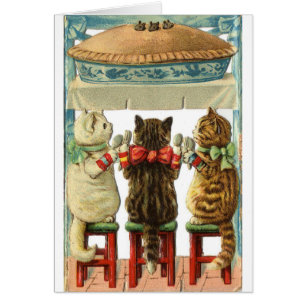 Vintag - Kätzchen bereit zur Mäusetorte,