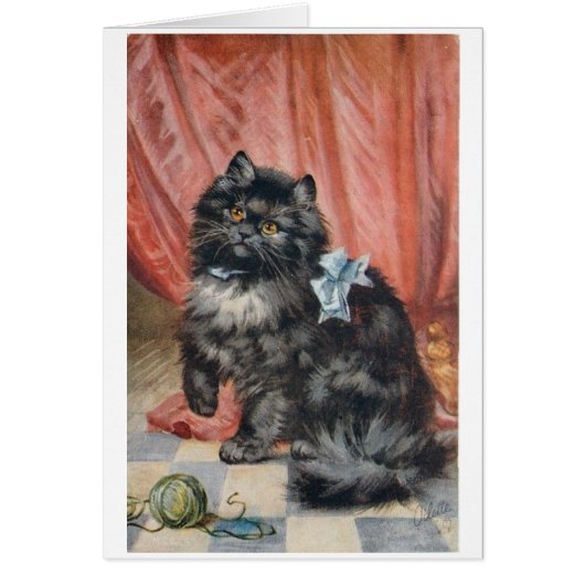 Vintag - Katze und Garn, (Vorne)