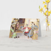 Vintag - Katzen in der Küche, Karte (Gelbe Blume)