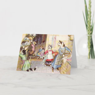 Vintag - Katzen in der Küche, Karte