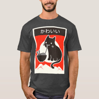 Vintag Kawaii Cat Anime Japanisch Gift Girls Boys T-Shirt