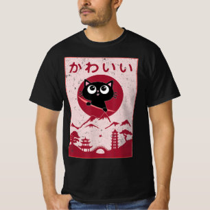 Vintag Kawaii Cat Anime Japanisch Gift Girls Boys T-Shirt