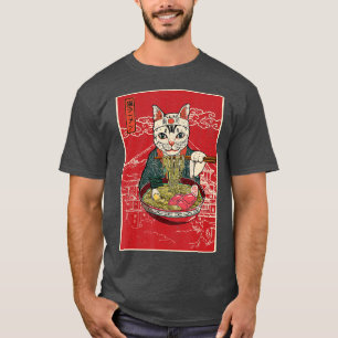Vintag Kawaii Cat Ramen Japanisch Gift Girls Boys T-Shirt