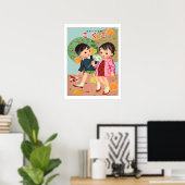 Vintag Kawaii Kinder Japanisch Poster (Heimbüro)