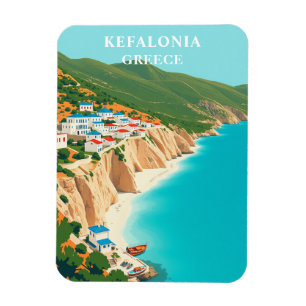 Vintag Kefalonia Griechenland Ionische Inselreise Magnet