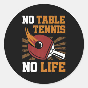 Vintag kein Tischtennis kein Livemusik Pong Ball S Runder Aufkleber