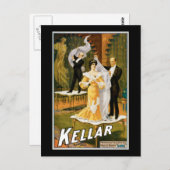 Vintag Kellar Bestes Wunderposter "Gone" Postkarte (Vorne/Hinten)