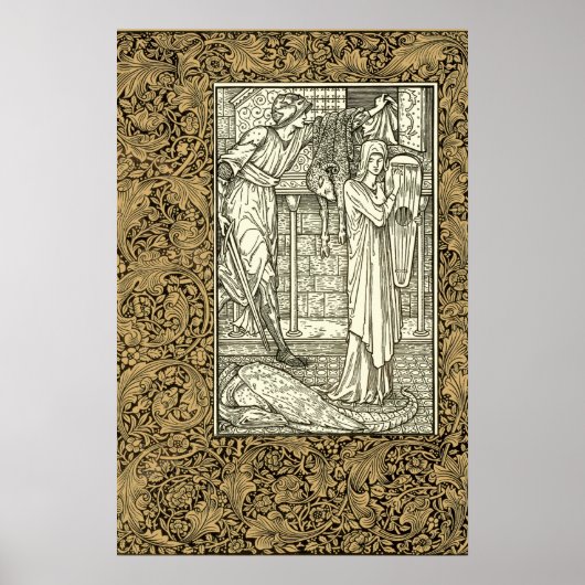 Vintag Kelmscott Press William Morris Border Poster (Vorne)