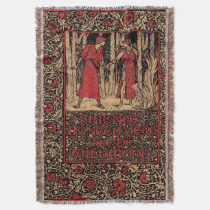 Vintag Kelmscott William Morris Floral Decke