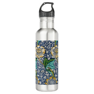 Vintag Kennet Floral William Morris Art Blue Edelstahlflasche