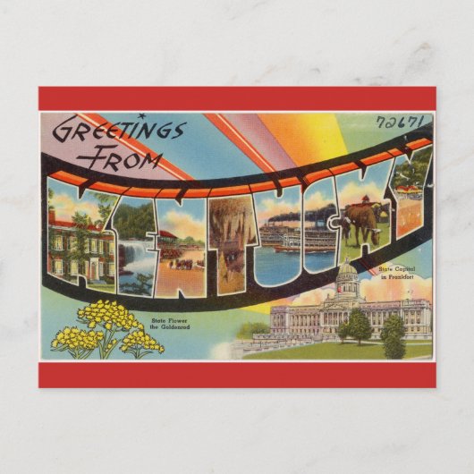 Vintag, Kentucky-Bild. Postkarte (Vorderseite)