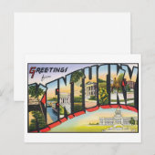 Vintag Kentucky Postcard Postkarte (Vorne/Hinten)